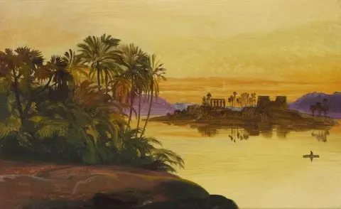 Philae-tempelet ved Nilen 1858