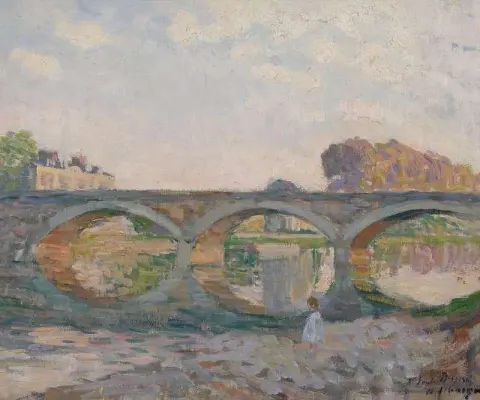 Marne-broen nær Lagny ca. 1905