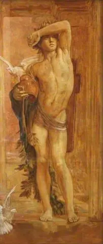 niño sosteniendo un jarrón