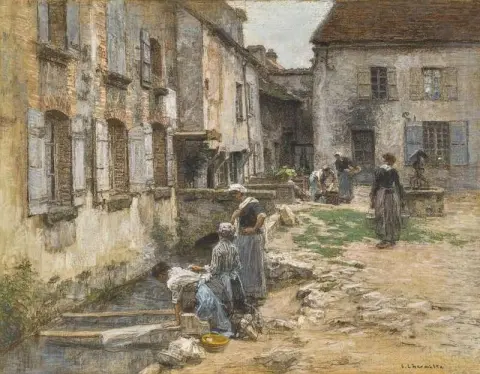 Washerwomen Villenauxe Ca. 1895