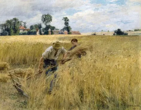 Colheita perto de Ru Chailly 1891