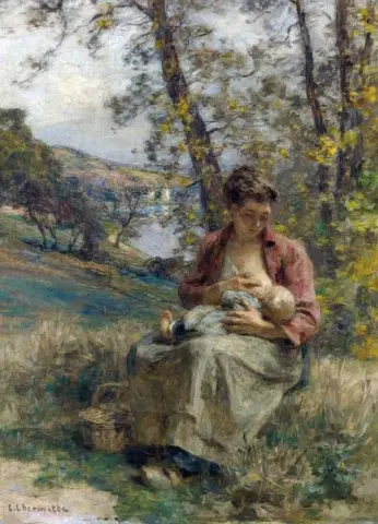 젊은 어머니, 1912년경