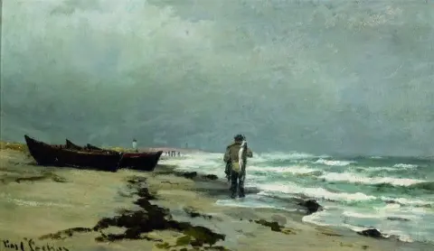 Skagen S South Beach con il pescatore che porta la sua cattura