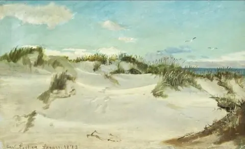 Giornata estiva tra le dune della spiaggia di Skagen 1872