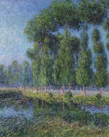 أشجار الحور على ضفة نهر أور 1902