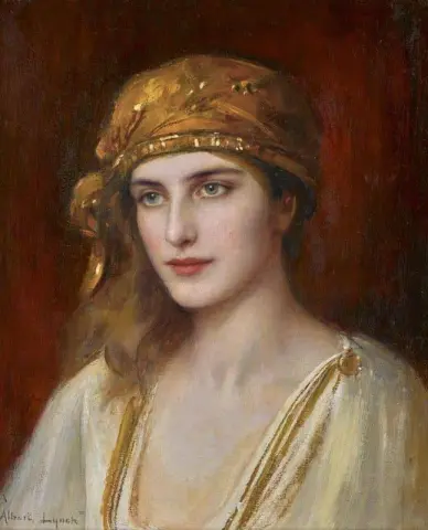 Mädchen mit goldenem Kopfschmuck