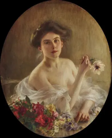 Young Girl With Flowers