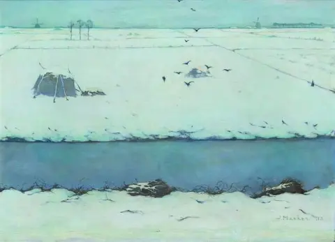 Paisagem de neve com vala 1913