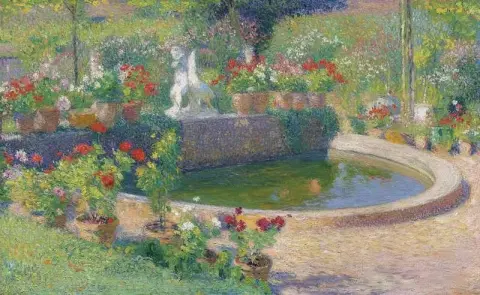 A Bacia Central do Parque Marquayrol por volta de 1910