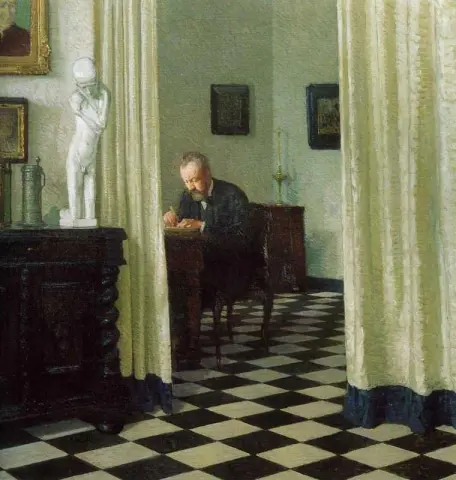 Auto-retrato em seu estudo, 1906