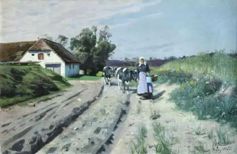 Milking Time - Saeby Jutland 1922