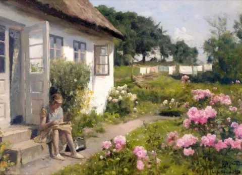On The Steps Of The Cottage 1938