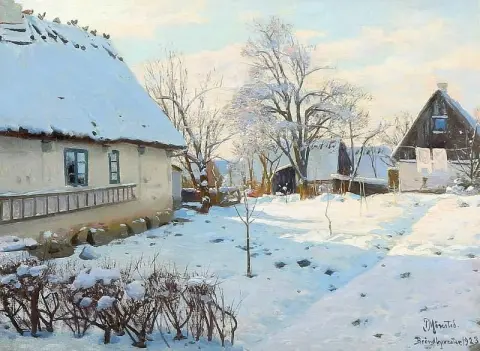 Winter Landscape From Brondbyvester Denmark