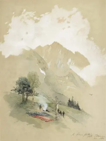 느보산에서의 우리 캠프 1877