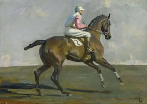 Studie om naar de start te gaan, ca. 1945