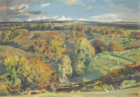 Withypool Looking Towards Winsford Hill Exmoor