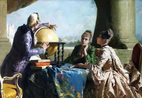 De aardrijkskundeles 1880