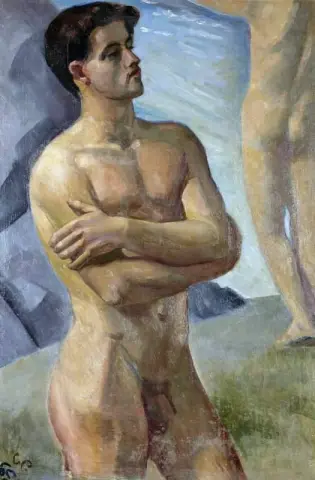 Uomo che fa il bagno