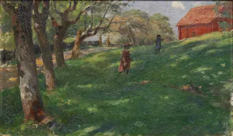 Sommaridyll - Lekande Barn