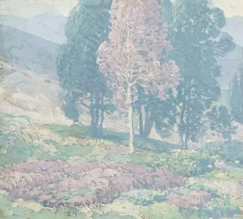 Poplars At Sunset 1929