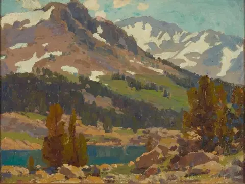 Sierra Slopes And Lake