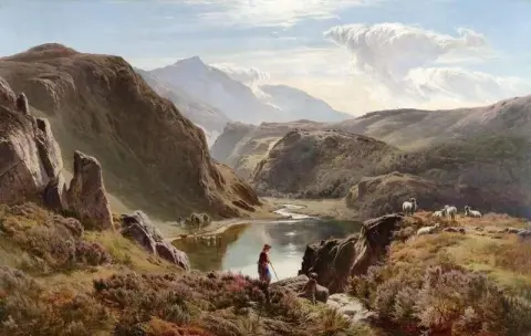 View Of Cader Idris Северный Уэльс 1878