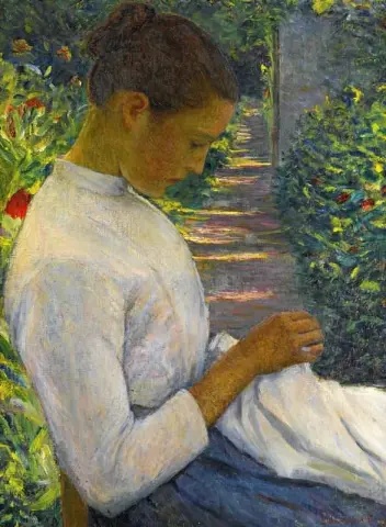 Eugenia en el jardín Hacia 1923