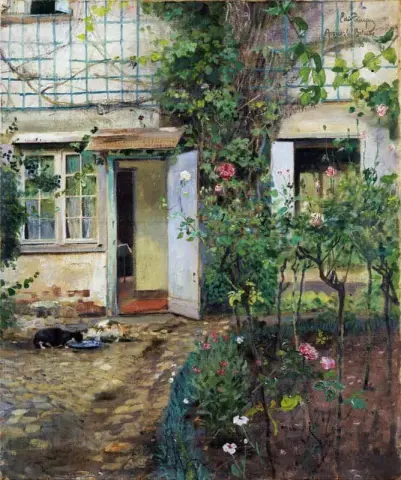 Gammelt hus i Normandie 1896