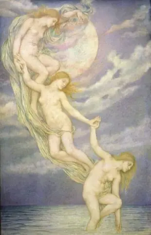 Moonbeams Dipping Into The Sea 1900