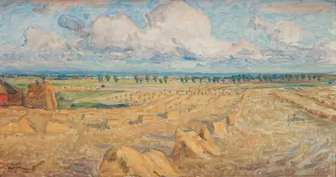 Harvest Time Scene From Orberga Sweden
