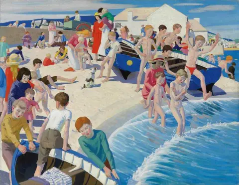 På stranden i Newlyn 1919