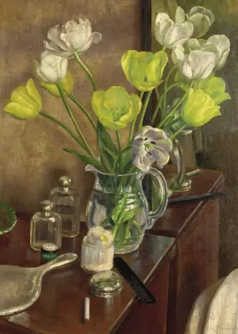 Tulpaner på sminkbordet ca 1929