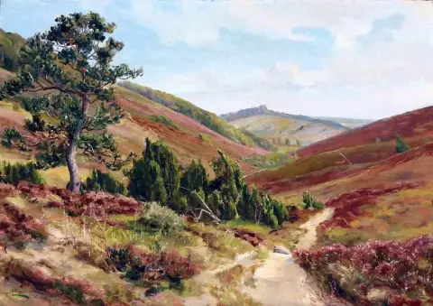 Vista desde Rebild Bakker Dinamarca 1953