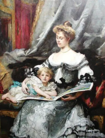 Lady Winifred Renshaw og hennes eldste barn Thomas Renshaw 1903