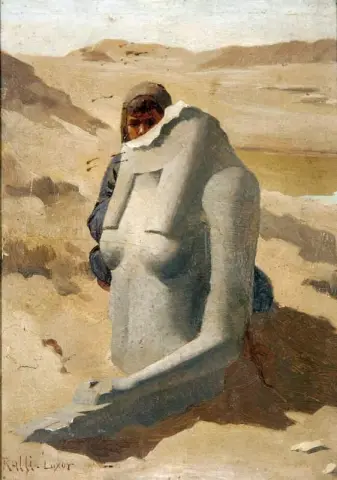 Bambino Dietro Una Statua