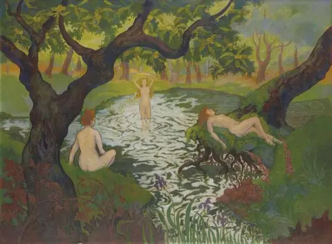Trois Baigneuses Aux Iris Ou Femmes Au Bain 1896