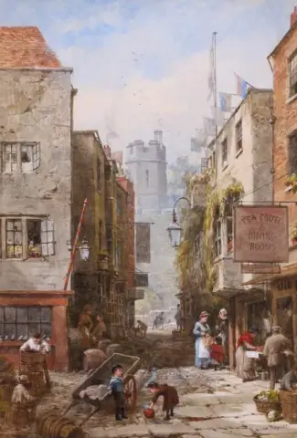 Windsor Castle Fra Market Street over Castle Hill