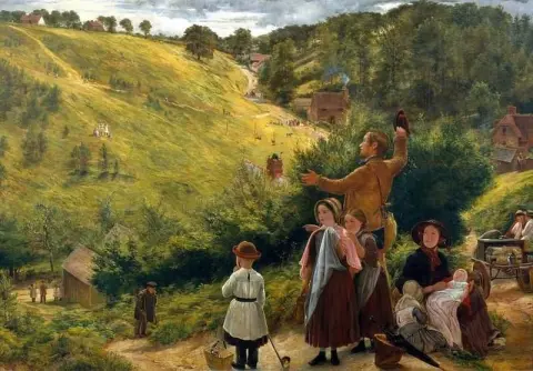 The Emigrant S Last Sight Of Home 1858