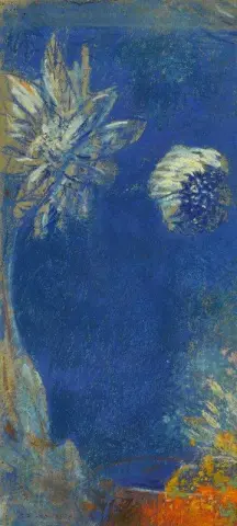 زهور على خلفية زرقاء - جزء. 1899