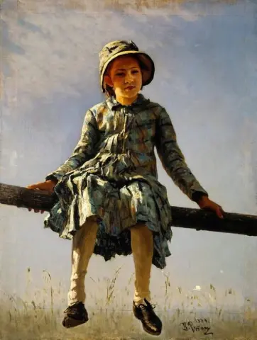 Dragonfly. Painter S Daughter Portrait 1884