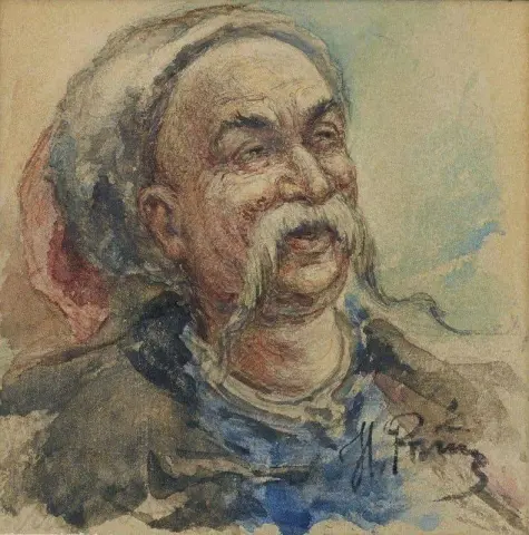 Portrait Of A Zaporozhian Cossack 1880-91