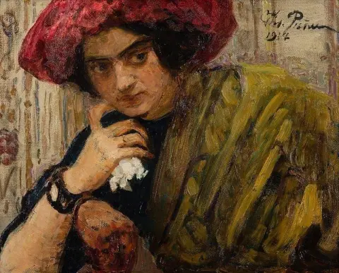 Портрет сестры Исаака Бродского 1914 г.
