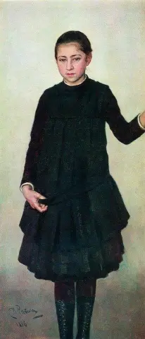 Portrait Of Vera Repina The Artists Daughter 1886