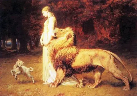 Una e o Leão de Spenser S Faerie Queene 1880