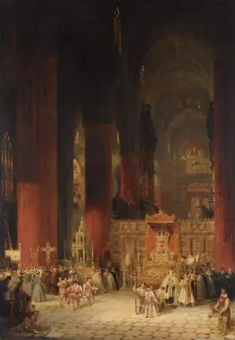 Interior Of The Cathedral Of Seville During The Ceremony Of Corpus Christi 1833