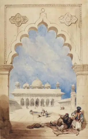 Moti Masjid Agra India 1838