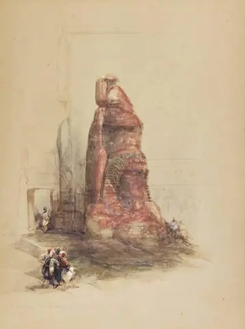 One Of Two Colossal Statues Of Rameses Ii. Entrance To The Temple Of Luxor 1838