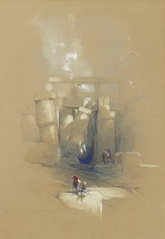 Part Of The Hall Of Columns At Karnak Thebes Egypt 1838