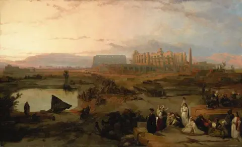 Ruins Of The Great Temple At Karnak Sunset 1845