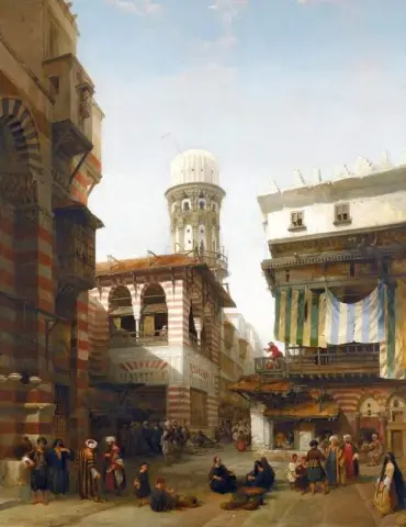 The Bazaar Of The Coppersmiths Cairo 1842